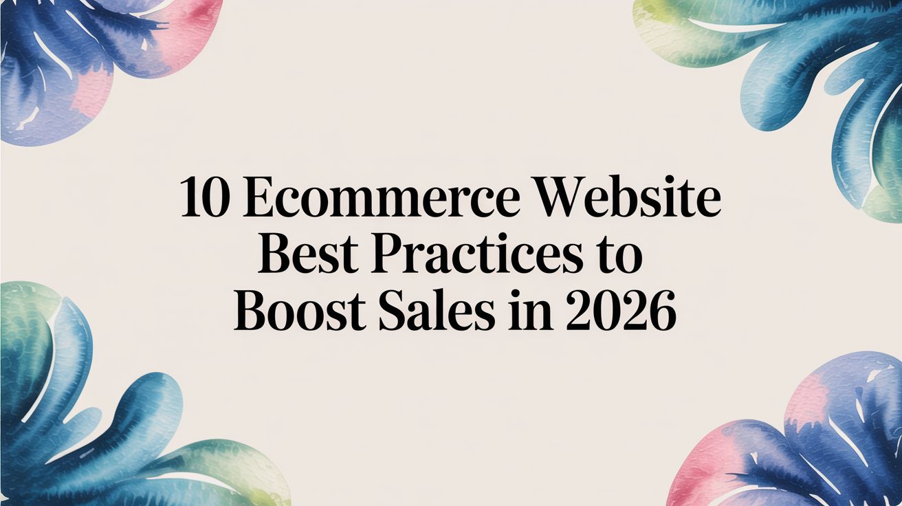 10 Ecommerce Website Best Practices to Boost Sales in 2026