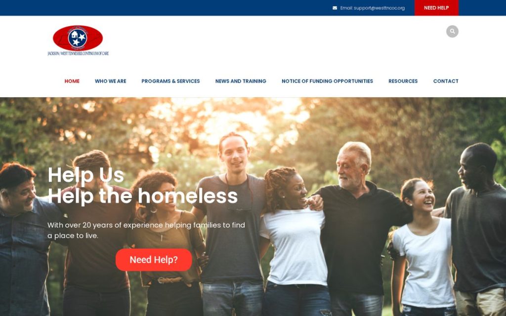 Homepage of westtncoc, a website by Studio Blue Creative